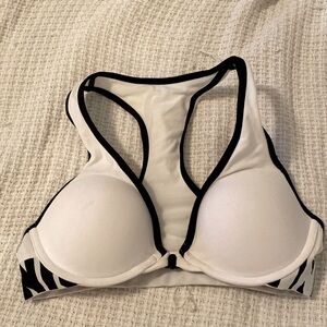 Victoria's Secret Pink Cool & Comfy Wireless Push-Up Bra White Logo Band…